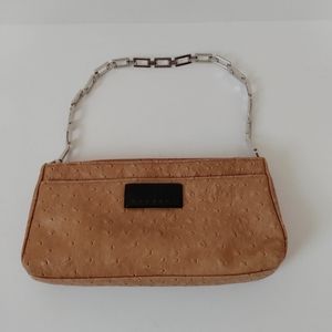 Mondani Tan Faux Leather Pebble Chain Shoulder Bag